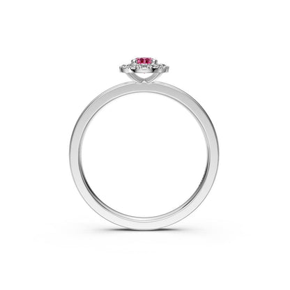 Pink Sapphires Diamond Band Ring