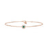 Green Sapphire Bracelet with Diamonds in Rose Gold