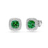 Diamond Earrings in White Gold with Tsavorites