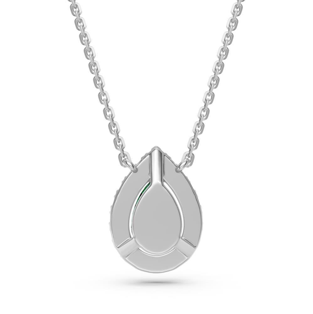 White Gold Necklace with Tsavorite Stone