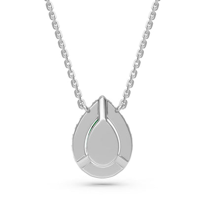 White Gold Necklace with Tsavorite Stone