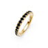 Black Diamond Band Ring in Yellow Gold
