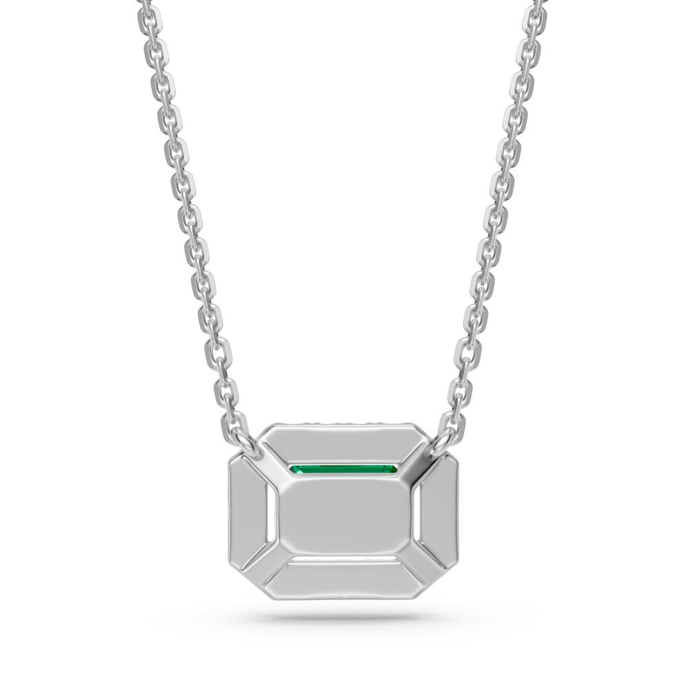 White Gold Necklace with Tsavorite Stone