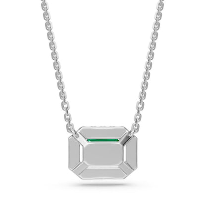 White Gold Necklace with Tsavorite Stone