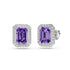 Tanzanite and Diamond Earrings in White Gold