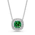 White Gold Necklace with Tsavorite Stone