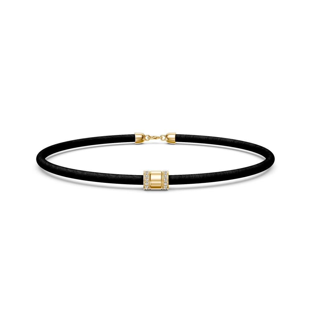 Leather Diamond Bracelet