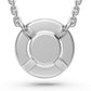 Balto aukso kaklo papuošalas su deimantais, 0.25ct R14621024