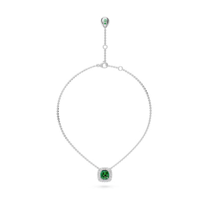 White Gold Necklace with Tsavorite Stone