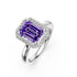Diamond Ring with Tanzanite in White Gold