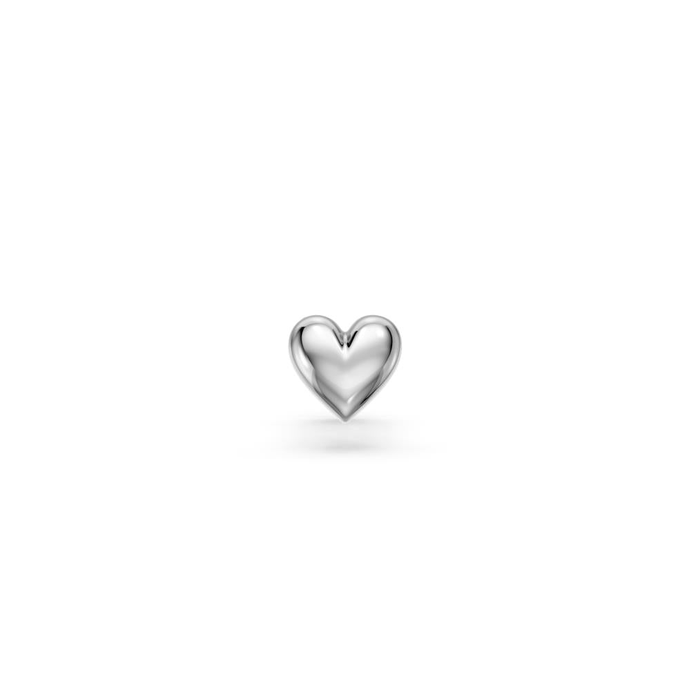 Heart Piercing in White Gold