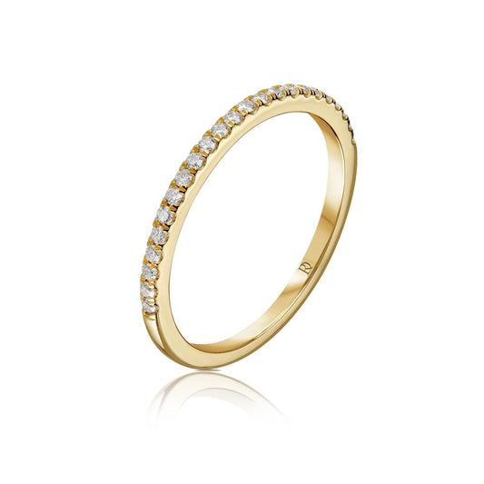 Geltono aukso žiedas su deimantais JFA199859