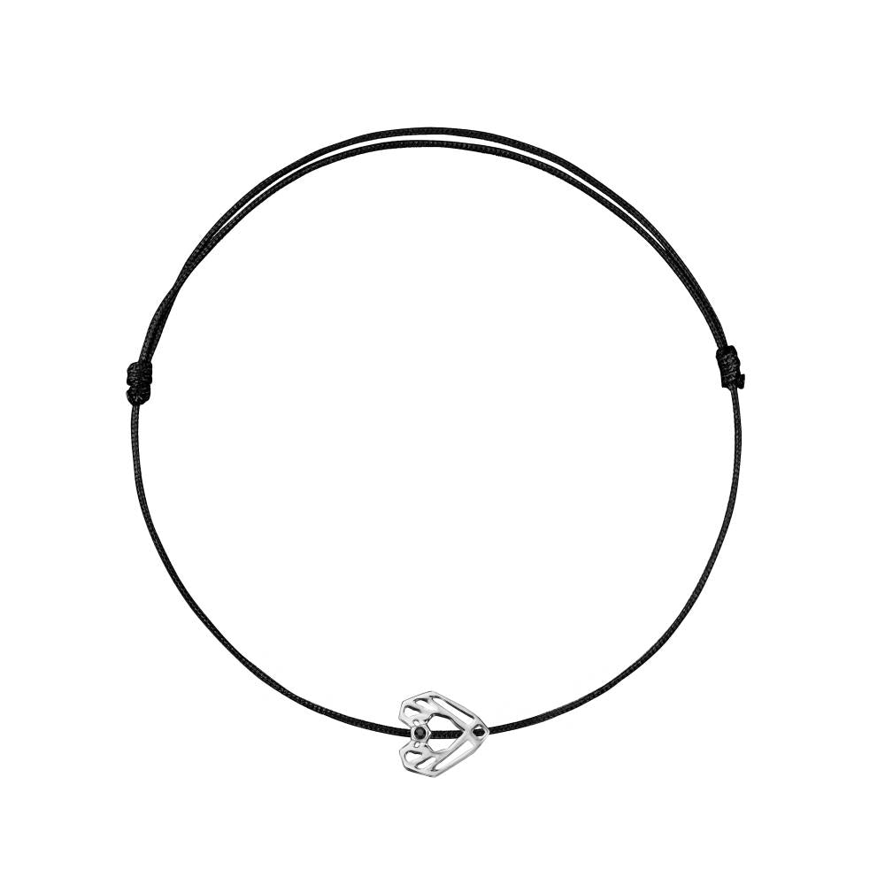 String Bracelet with Black Diamond