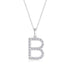 Diamond Letter B Pendant in White Gold