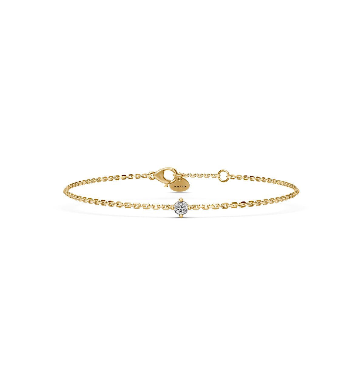 Yellow Gold Bracelet with Diamond