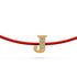 Siūlo apyrankė su geltonu auksu ir deimantu "Raidė J"