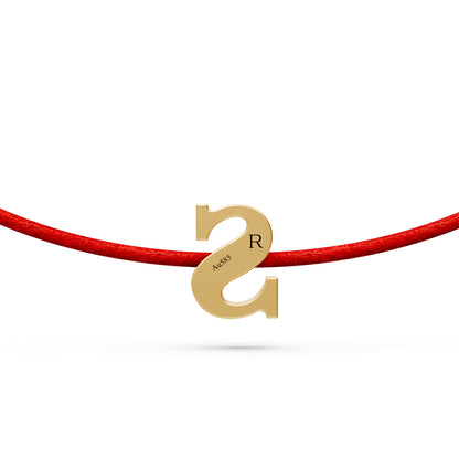 String bracelet with Diamond in Yellow Gold
