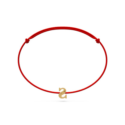 String bracelet with Diamond in Yellow Gold