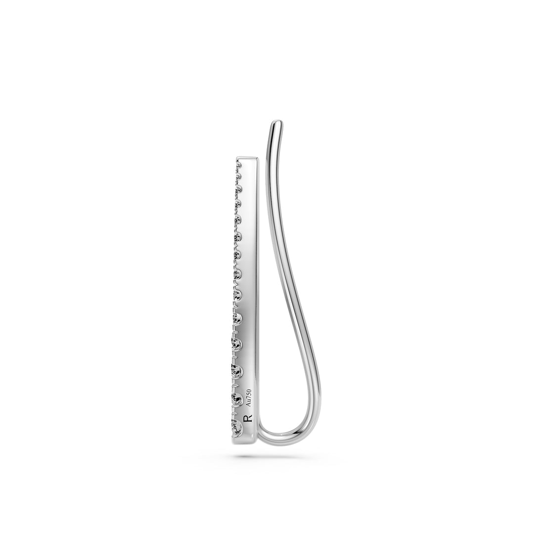 Arc Diamond Earrings in White Gold