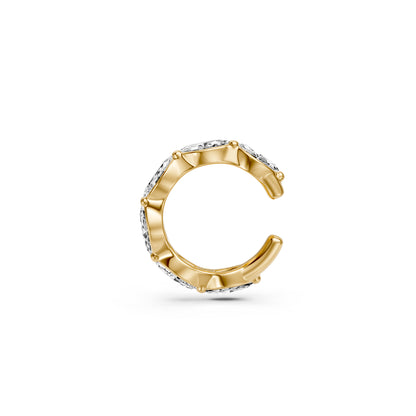 Diamond Cuff Earring in Yellow Gold