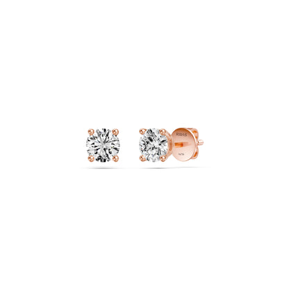 Diamond Stud Earrings in Rose Gold