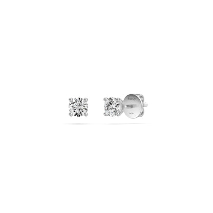 Diamond Stud Earrings in White Gold