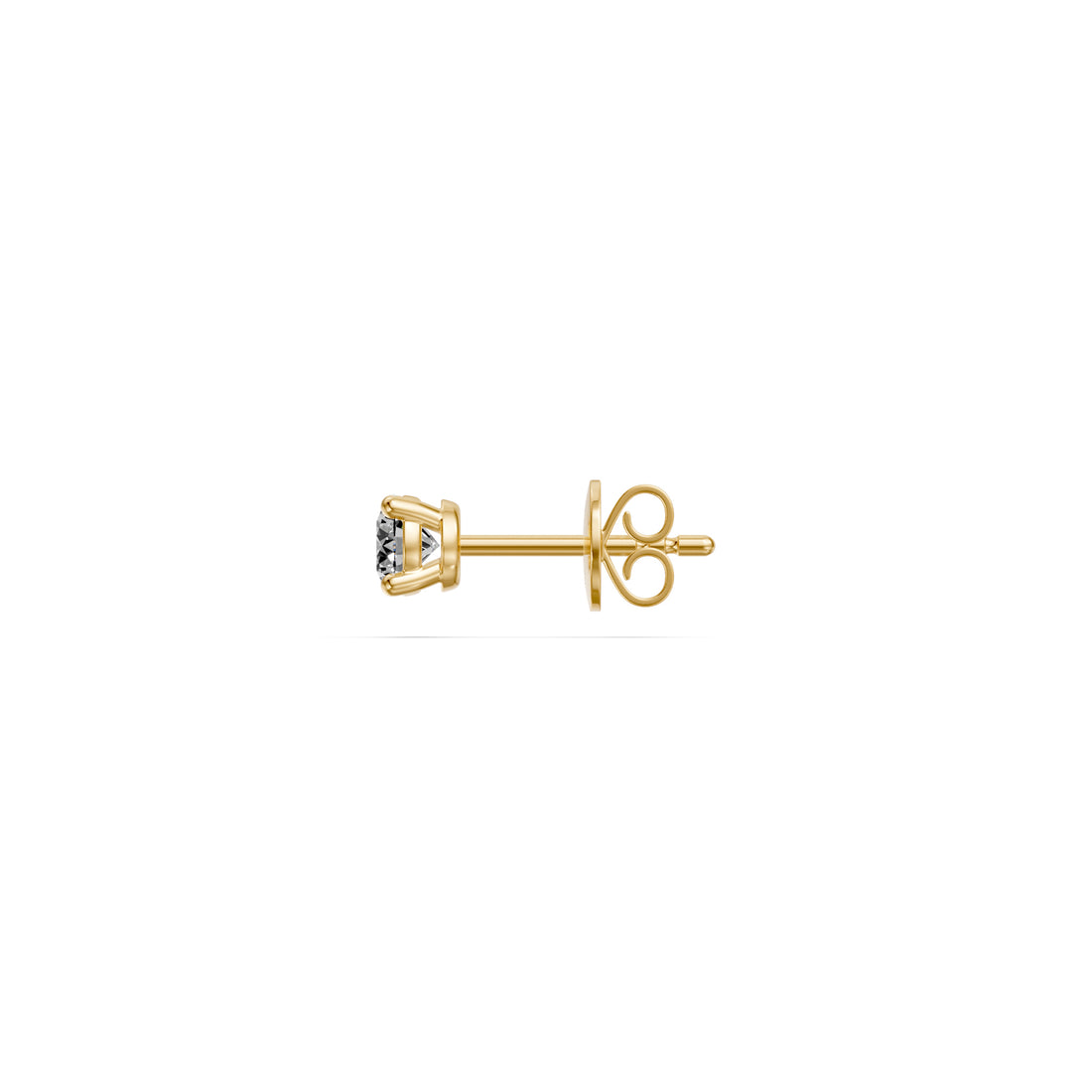 Diamond Stud Earrings in Yellow Gold