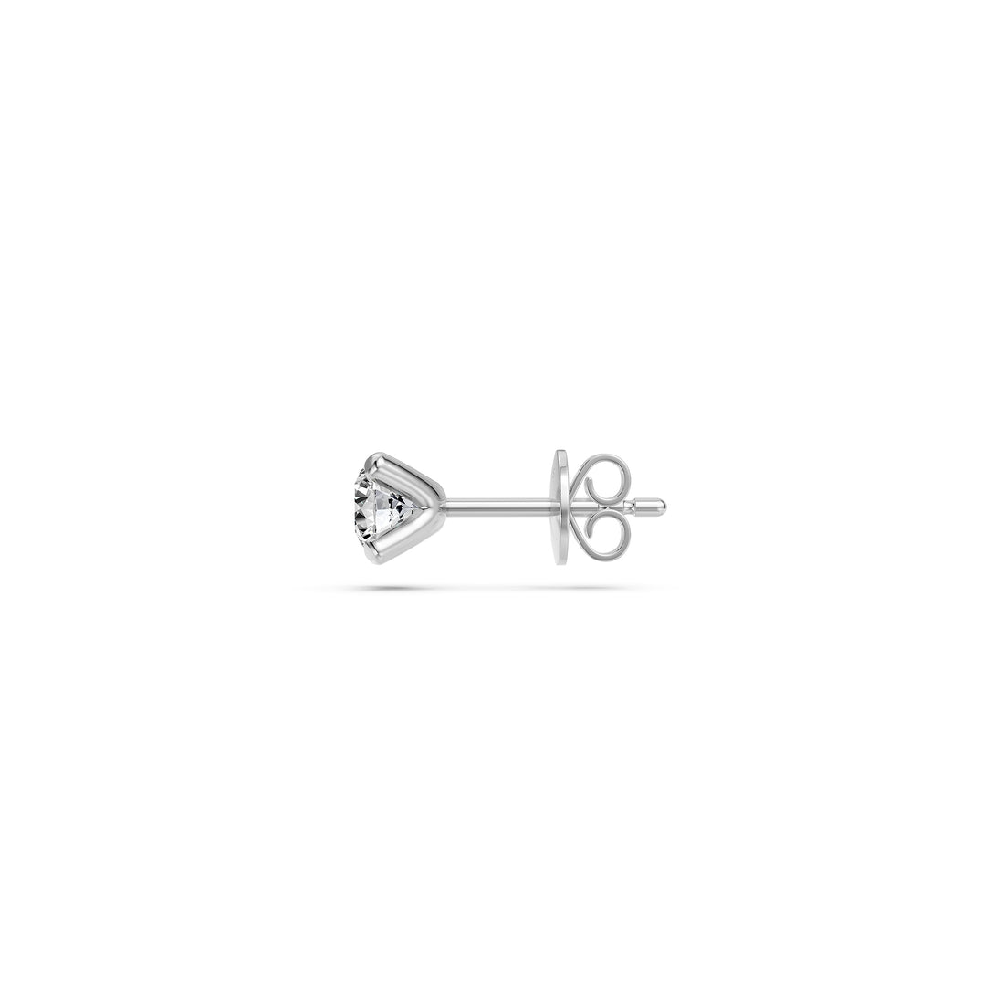 Diamond Stud Earrings in White Gold