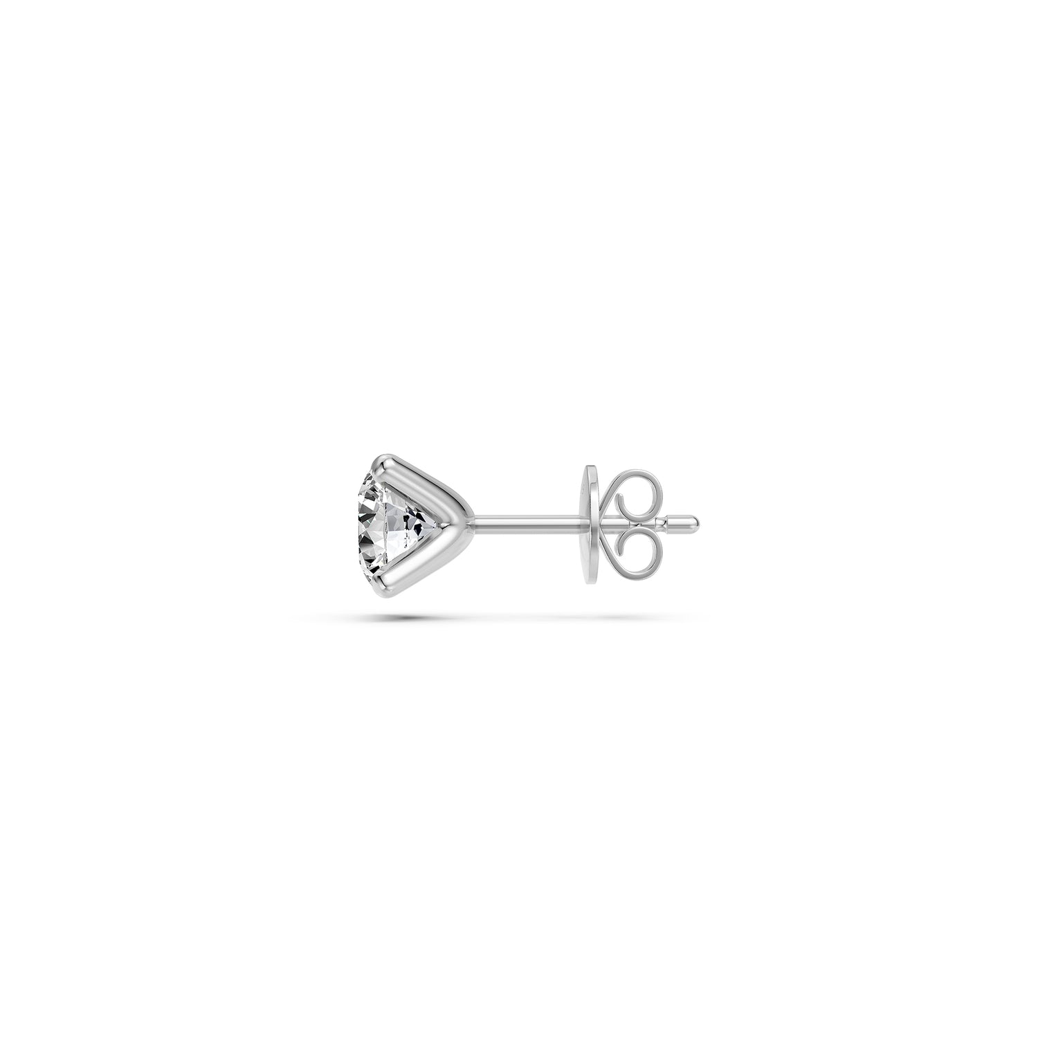 Diamond Stud Earrings in White Gold