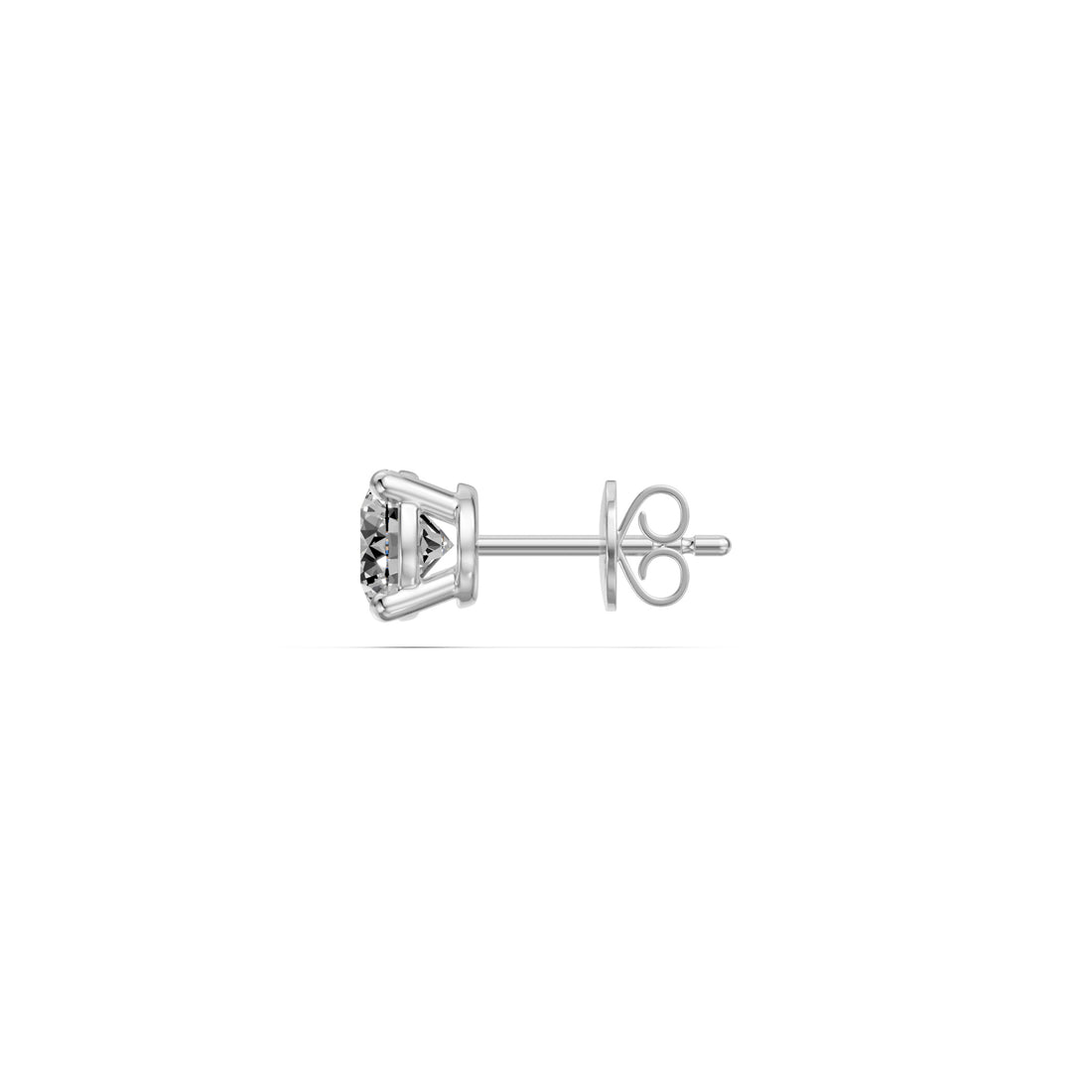 Diamond Stud Earrings in White Gold