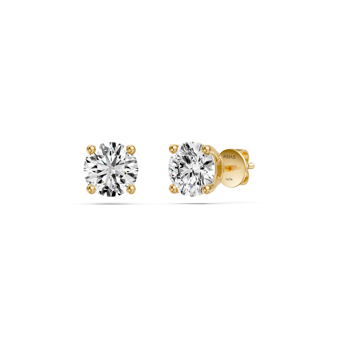 Diamond Earrings in Yellow Gold