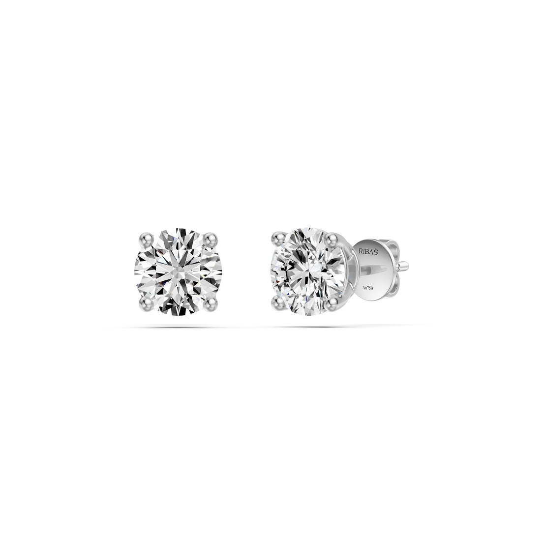 Diamond Earrings in White Gold