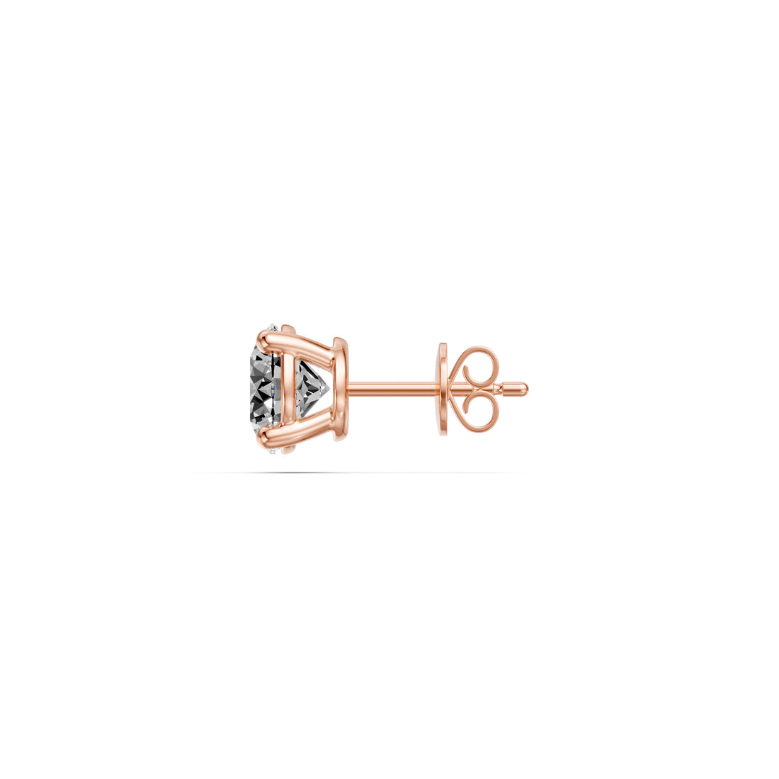 Diamond Stud Earrings in Rose Gold