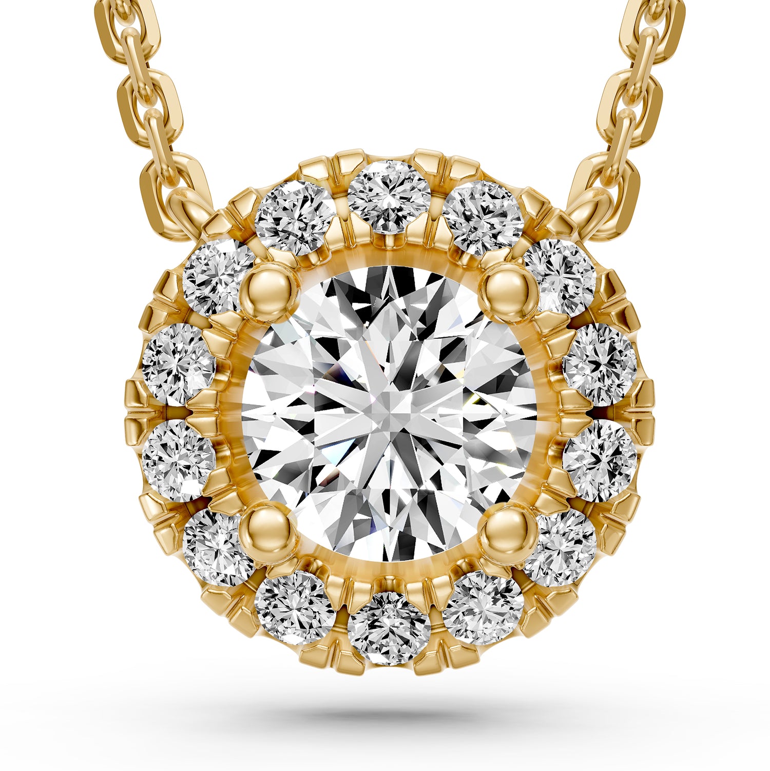 Diamond Necklace in Yellow Gold