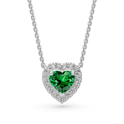 White Gold Necklace with Tsavorite Stone