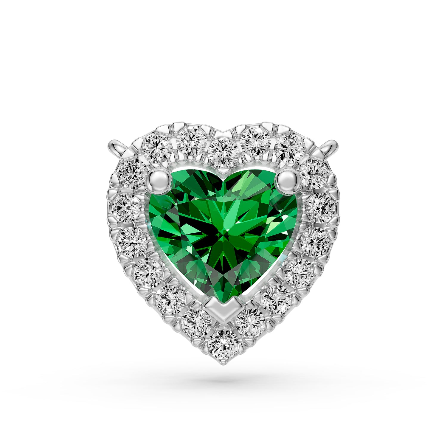 White Gold Necklace with Tsavorite Stone