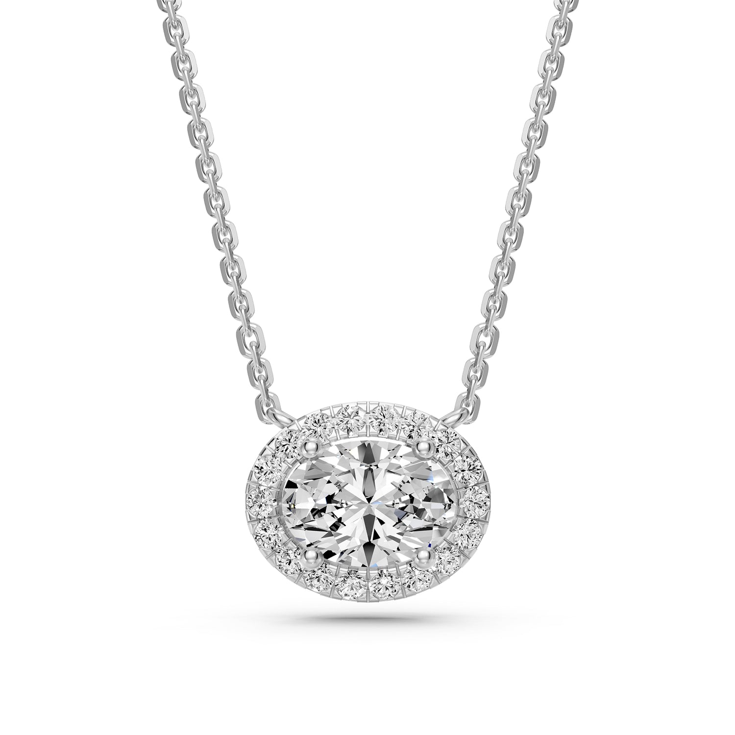 Diamond Necklace in White Gold