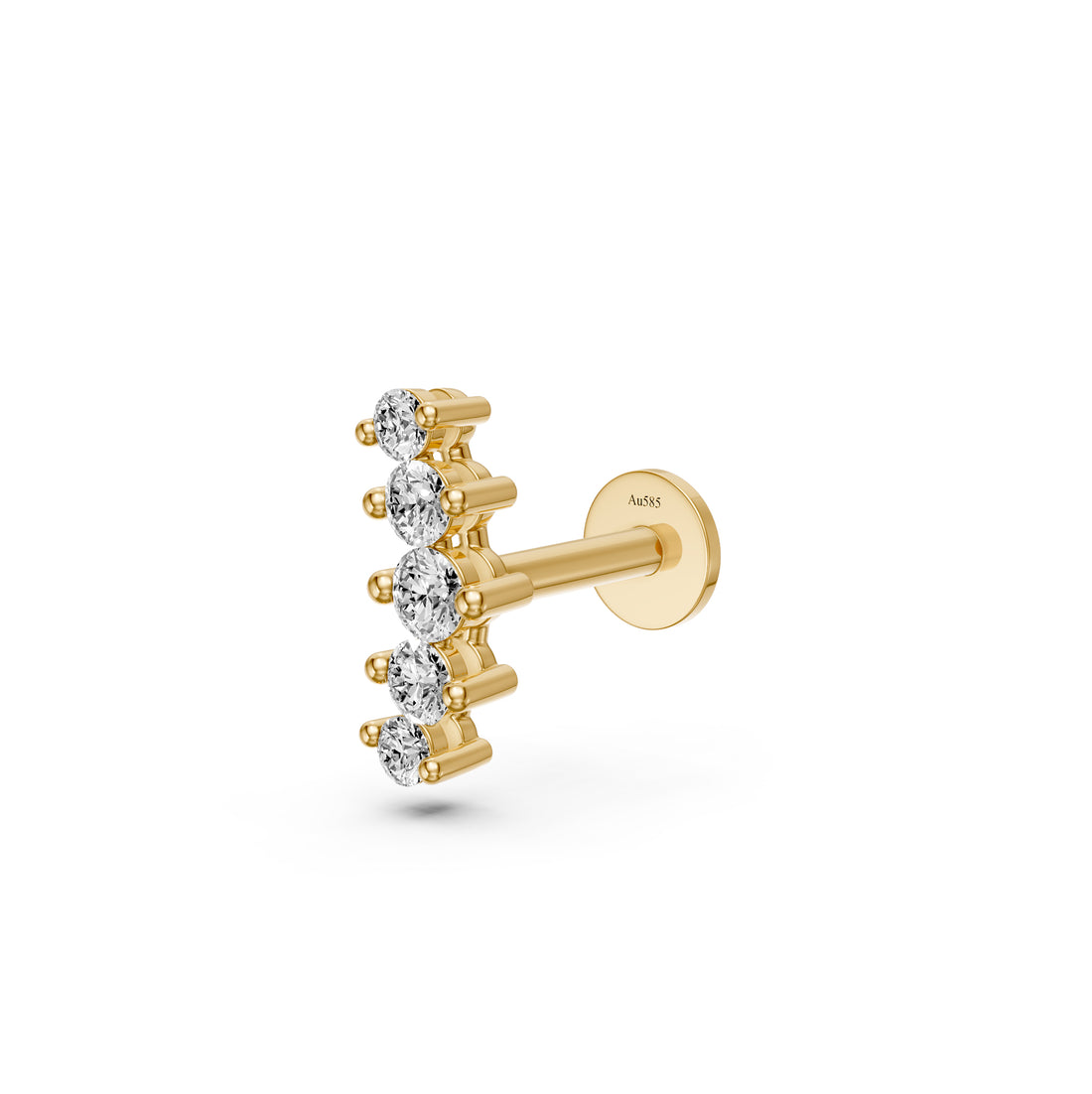 Diamond Piercing in Yellow Gold