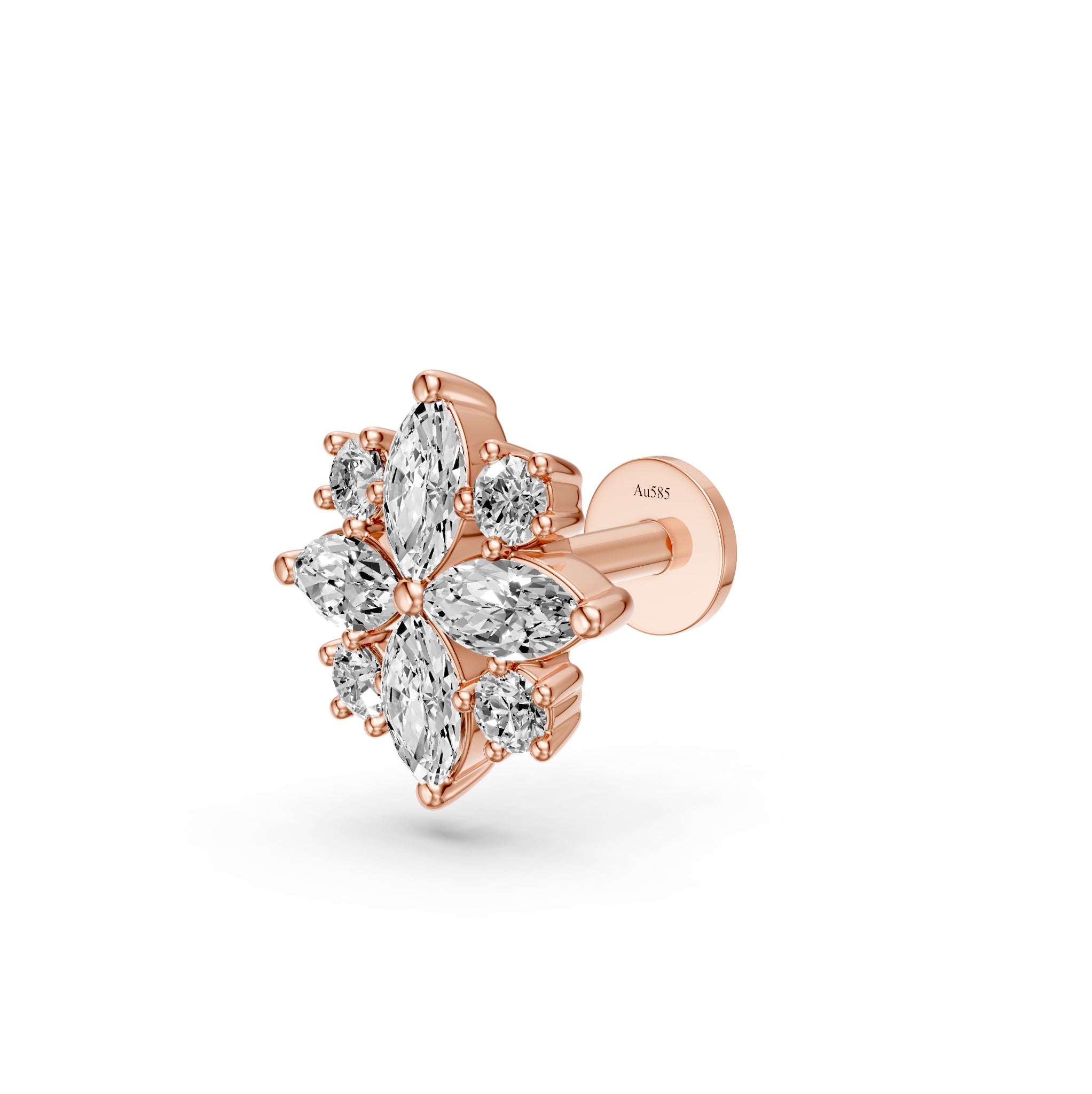 Diamond Piercing in Rose Gold