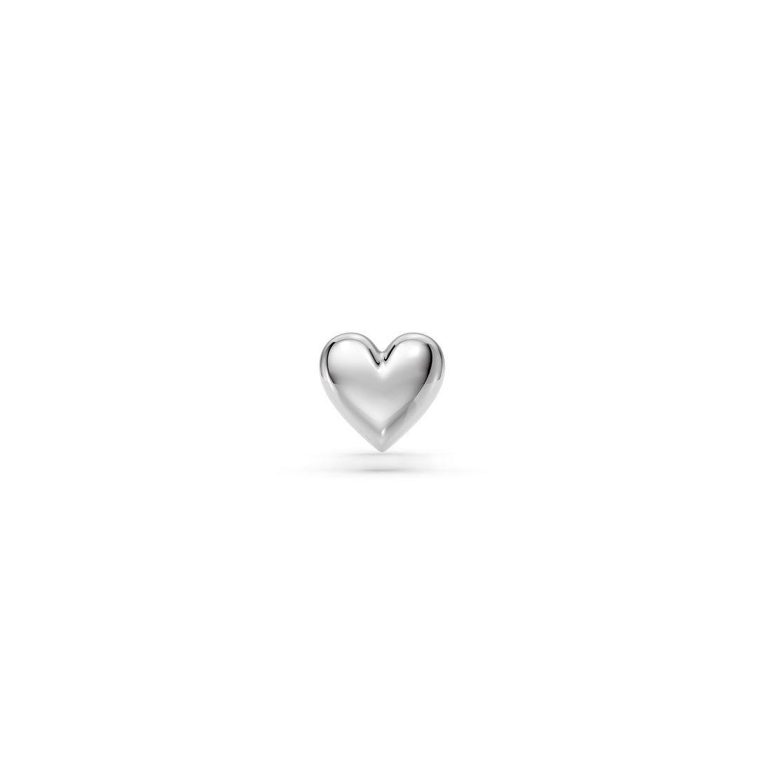 Heart Piercing in White Gold