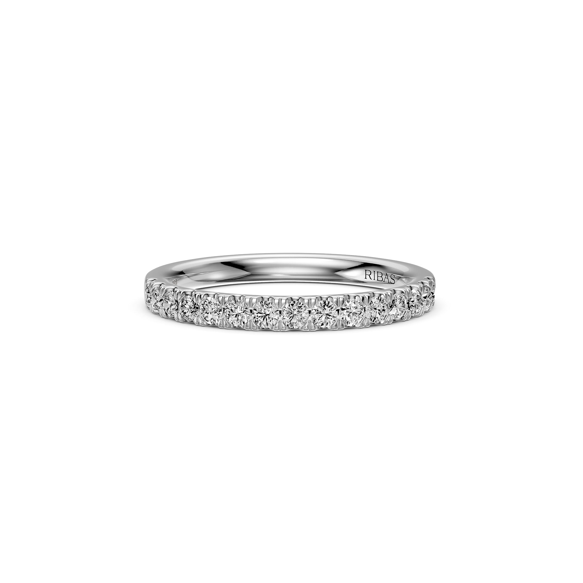 Diamond Band Ring in White Gold