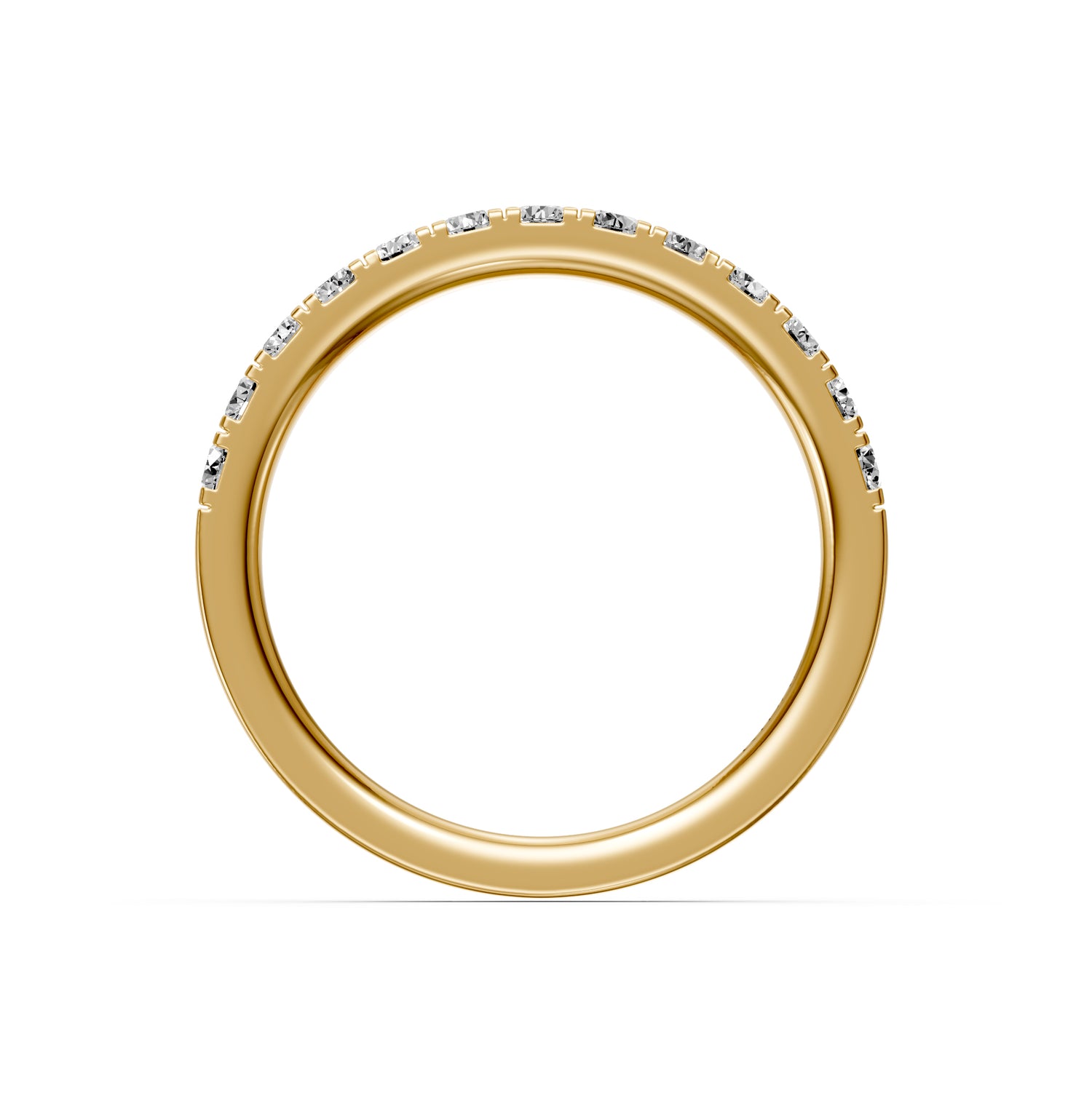 Geltono aukso žiedas su deimantais