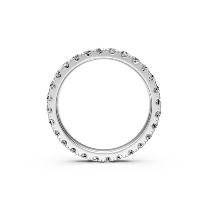 Balto aukso žiedas su deimantais