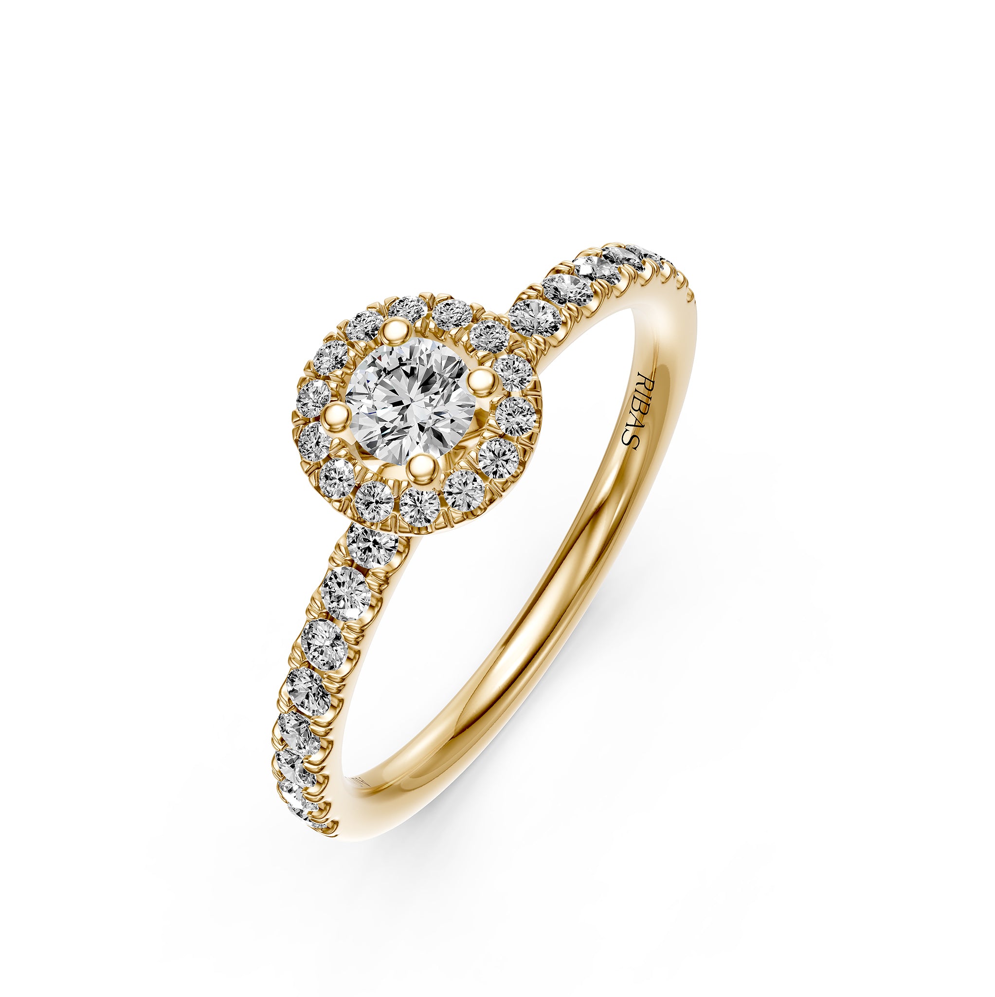 Diamond Ring in Yellow Gold – Ribas Jewellery
