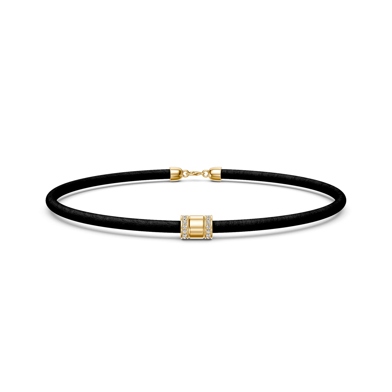 Leather Diamond Bracelet