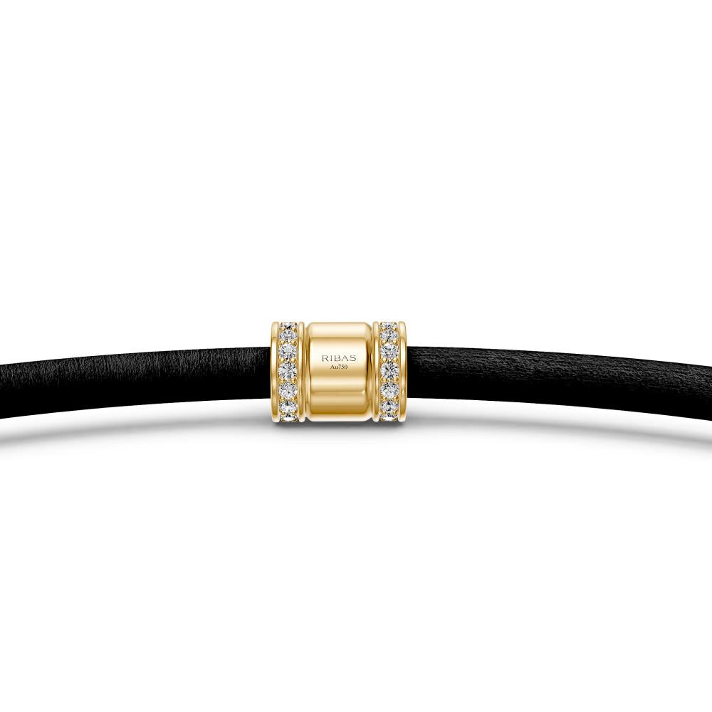 Leather Diamond Bracelet