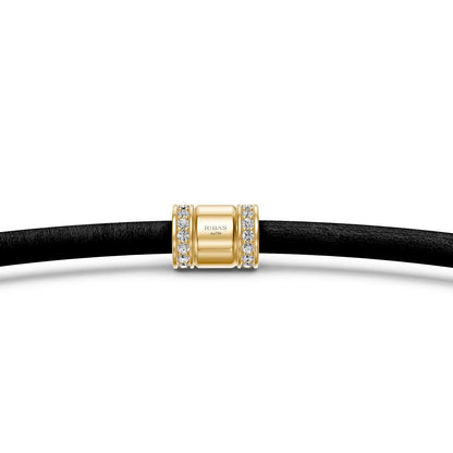 Leather Diamond Bracelet