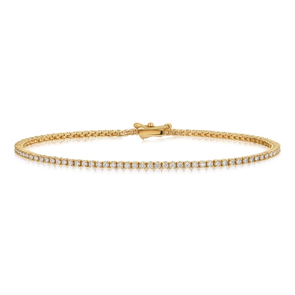 Diamond Tennis Bracelet in Yellow Gold