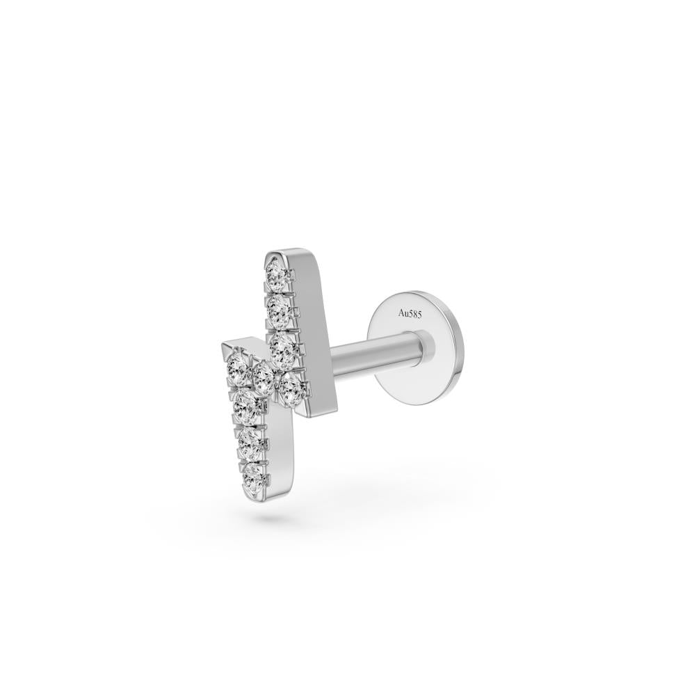 Diamond Piercing in White Gold