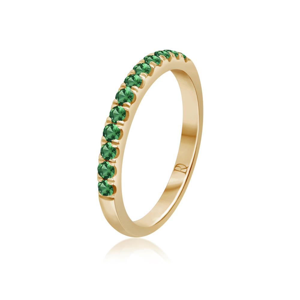 Tsavorite Ring in Yellow Gold
